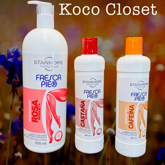 STANHOME FRESCA PIE ROSEHIP OIL 930ML CAFFEINE 300ML HORSE CHESTNUT 300ML LOTION - Picture 1 of 8